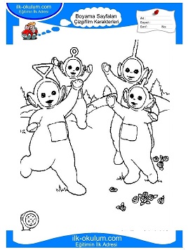 Çocuklar İçin Teletubbies Boyama Sayfaları 